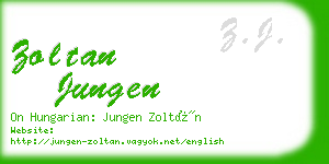 zoltan jungen business card